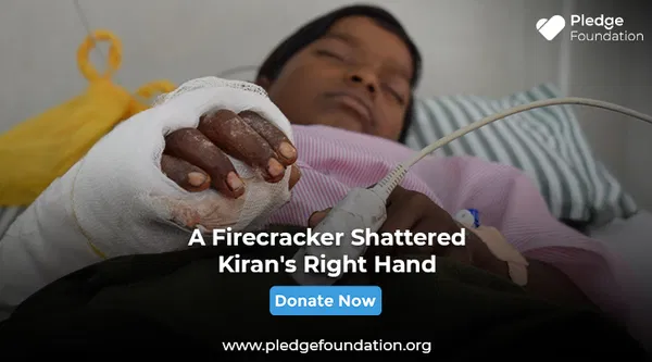 A Firecracker Shattered 10-Year-Old Kiran’s Hand | Needs Urgent Help