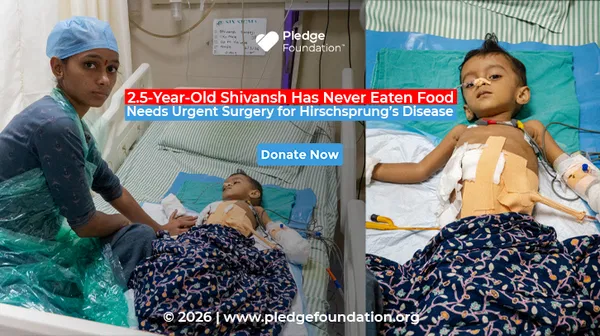 Help Nikita Save her 2.5-Year-Old Shivansh from Hirschsprung’s Disease | Donate Now