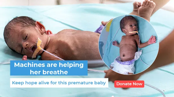Help Save a 960g Premature Baby Fighting Septic Shock in NICU | Donate Now
