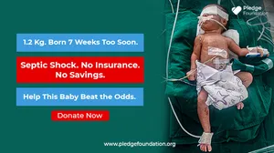 1.2 Kilograms. Septic Shock. A Farmer Earning ₹3,333 a Month Cannot Save His Son Alone. Help This Baby Survive.