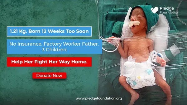 1.21 Kilograms. Born 12 Weeks Too Soon. A Factory Worker's Salary Cannot Cover What His Daughter Needs to Survive.