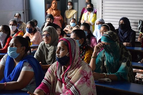 Group of women attending Project Padbank